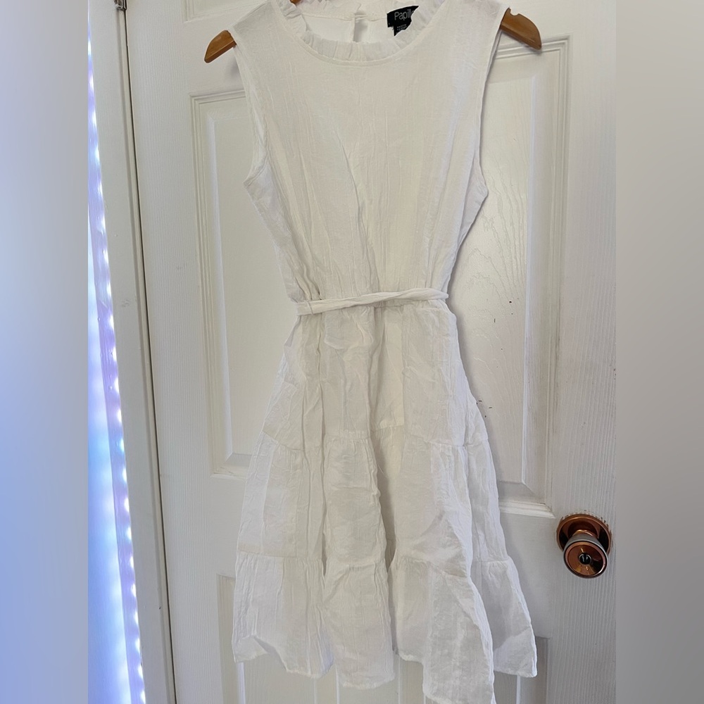 Papillon Blanc Crisp White Midi Dress
